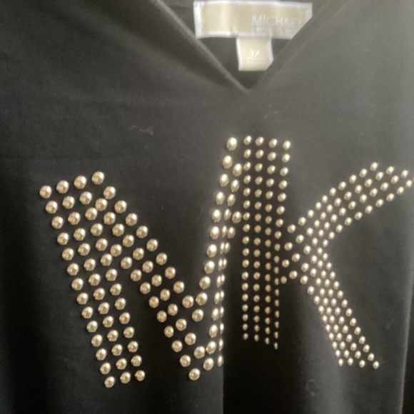 MICHAEL KORS. .Plus size 3X hoodie. With gold beaded/studded MK. - Picture 2 of 3